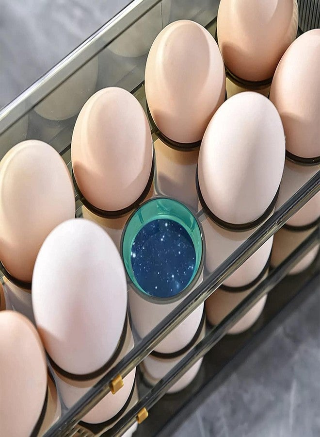 Hakily Refrigerator Egg Holder with Automatic Rolling, Tiers, Storage, Space Saving Refrigerator Box, Food Container for Kitchen Cabinet. (3 layer egg stand) - Image 5